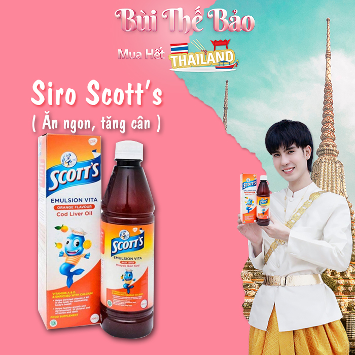 Siro scott's ăn ngon, tăng cân cho bé và người già
