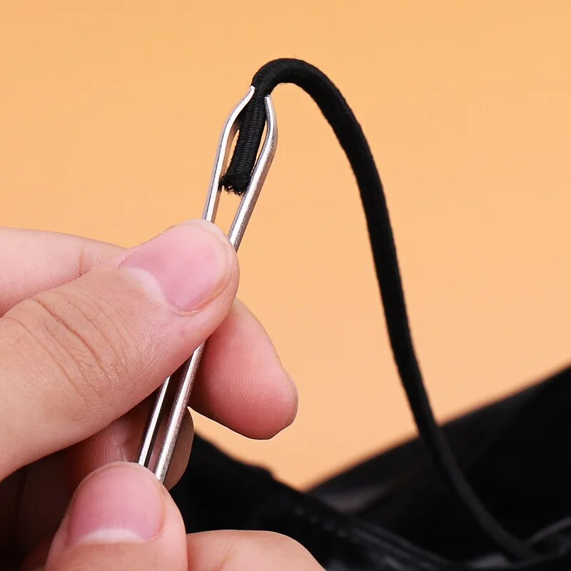 1/4 cái kim loại dây rút dây threaders may DIY công cụ quần áo dây chun dây threader tự kẹp khóa