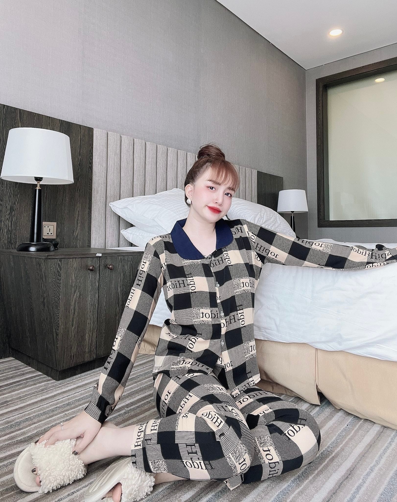 [HCM]Set Bộ Lụa Mango Dài Siu Xinh Kiểu Cực Xinh- Mẫu mặc sp thật