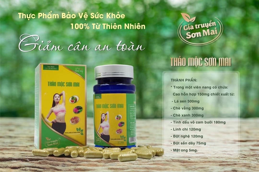 Combo 3 Giảm cân Thảo mộc Sơn Mai VIP 90v