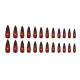 24Pcs Long Wine Red Fake Nails with Glue DIY Art Design False Nails Wearable Artificial Nails New 2025. 