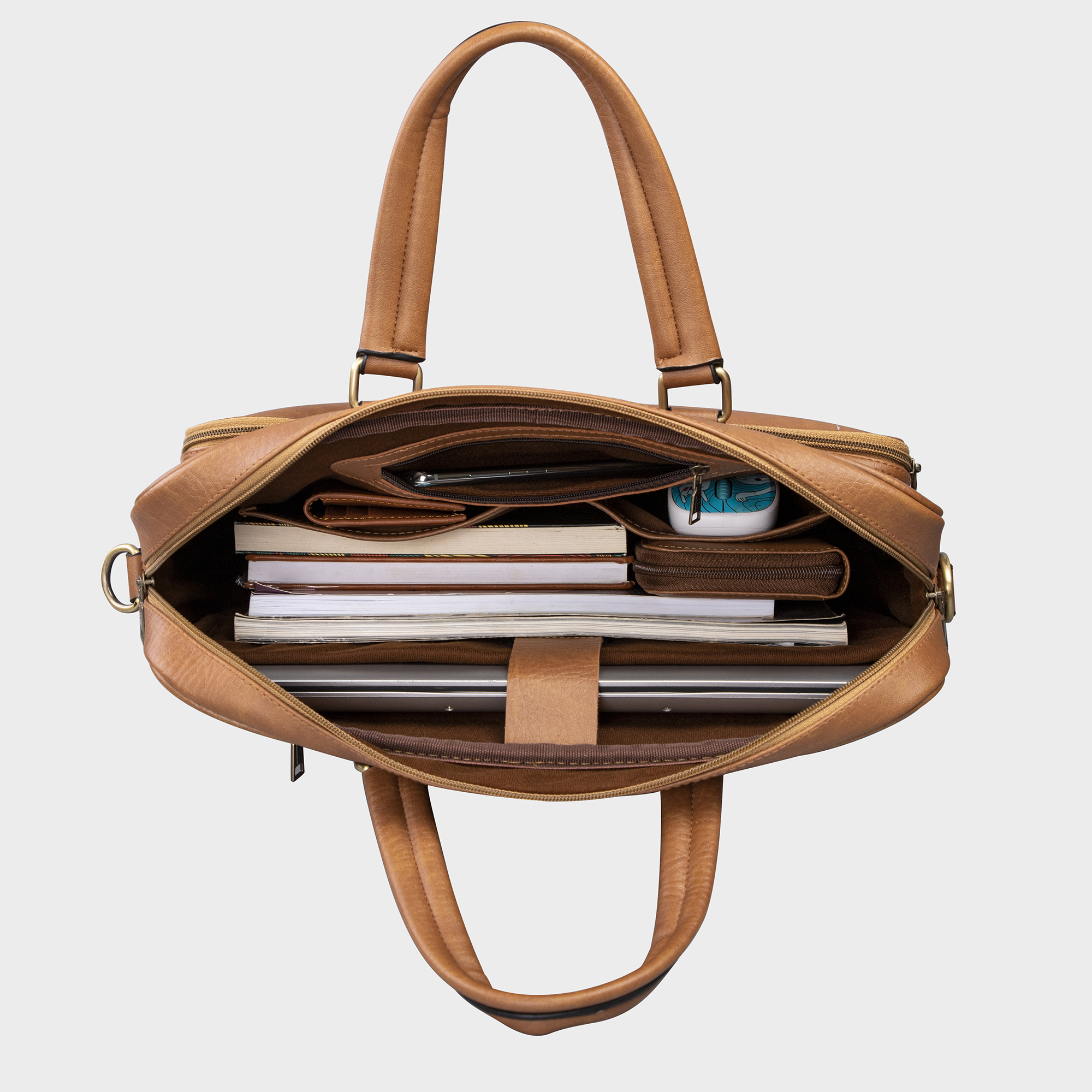 Lata Office Briefcase (Basic Men's Fashion Carrying a 14-Inch Laptop - Leather Briefcase Ca26)