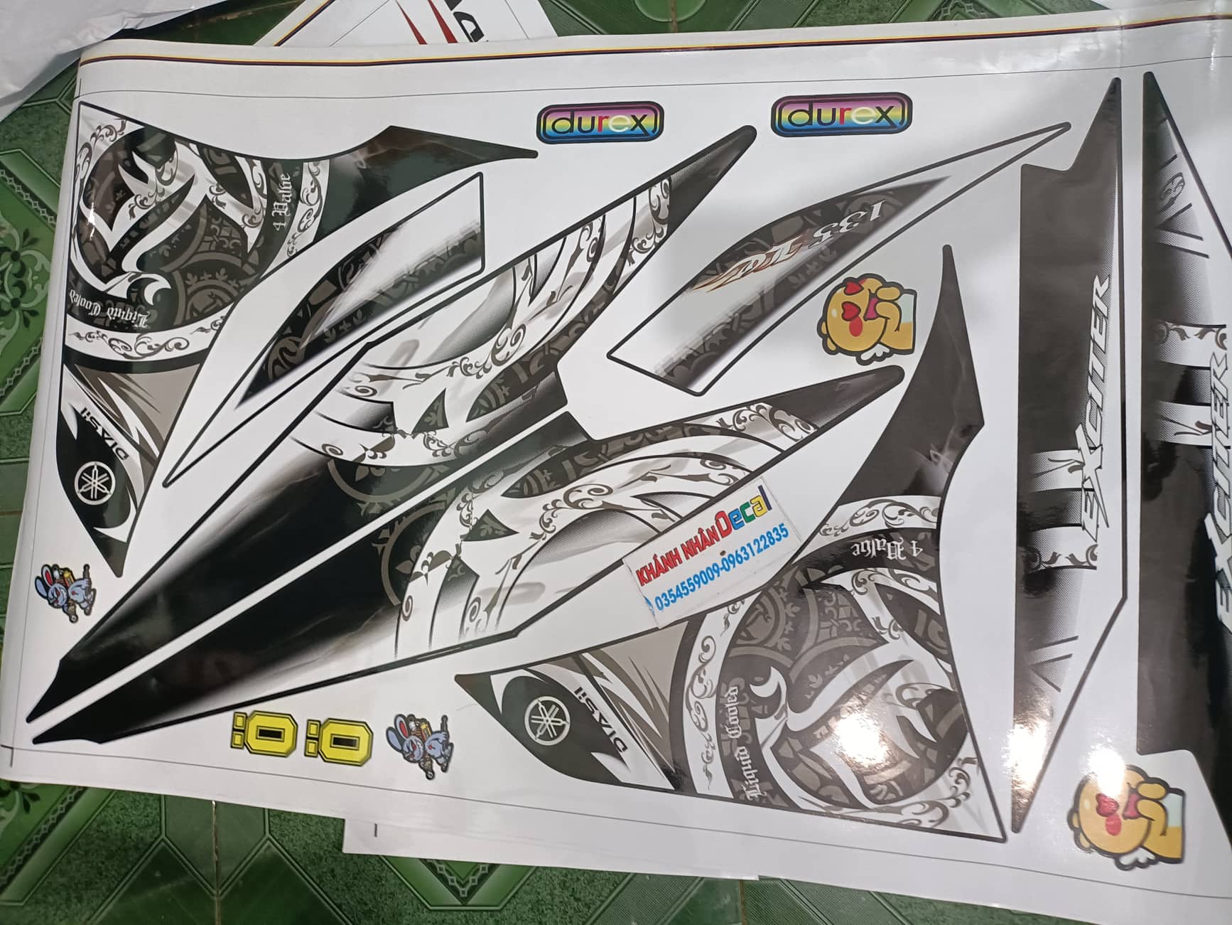 tem rời ex 135 LC đen bạc