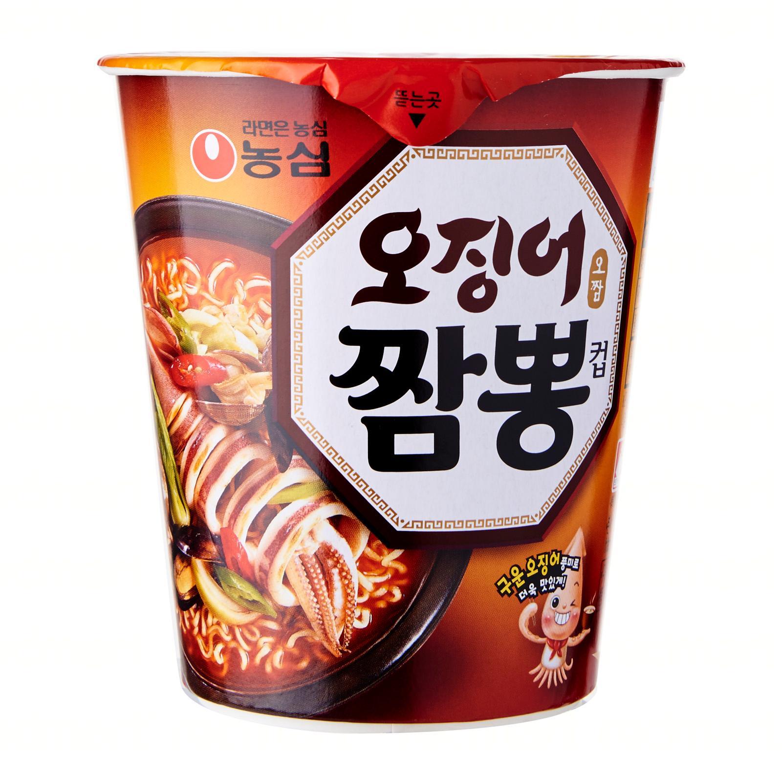 Nongshim Korean Champong Spicy Squid Seafood Instant Noodles Cup ...