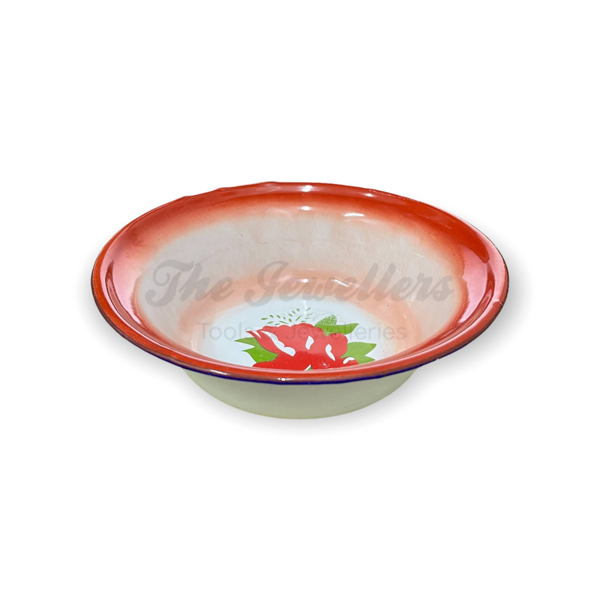 Vintage Round Enamel Metal Bowl 14cm Lazada