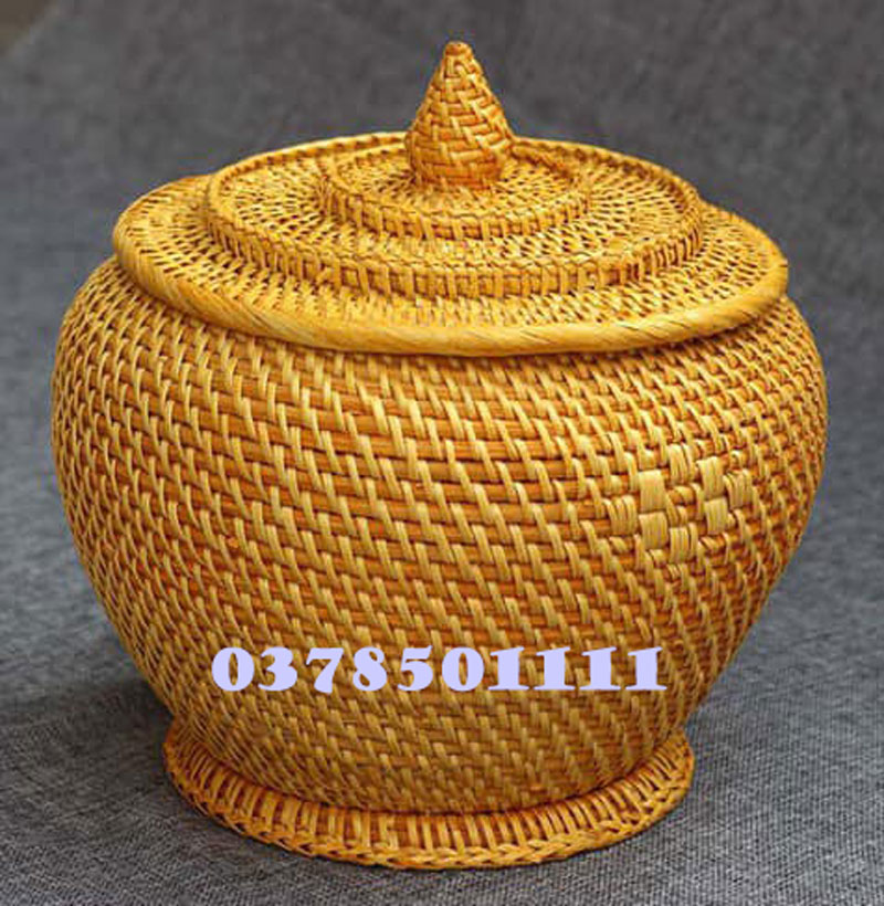 Combo giỏ ủ+ấm tích đẹp Bát Tràng S2