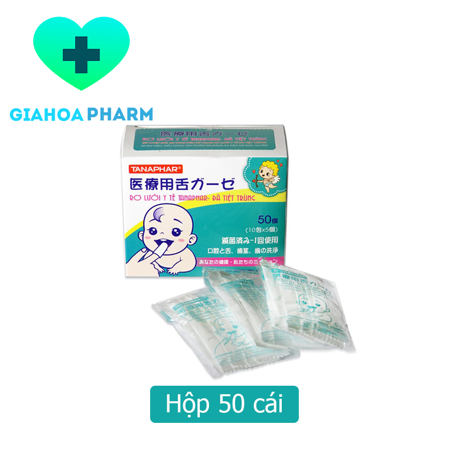 [HCM]Gạc rơ lưỡi Tanaphar - Hộp 50 cái