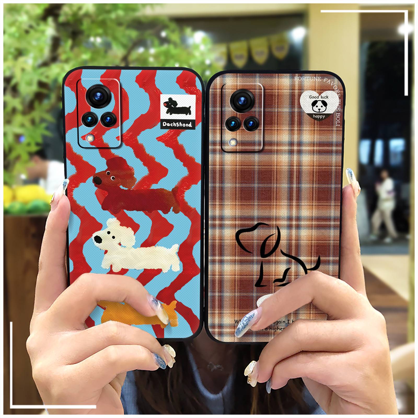 Protective Full wrap Phone Case For VIVO V21 Shockproof Back Cover Anti-knock Phone Pouch Fashion Design Cartoon Durable. 