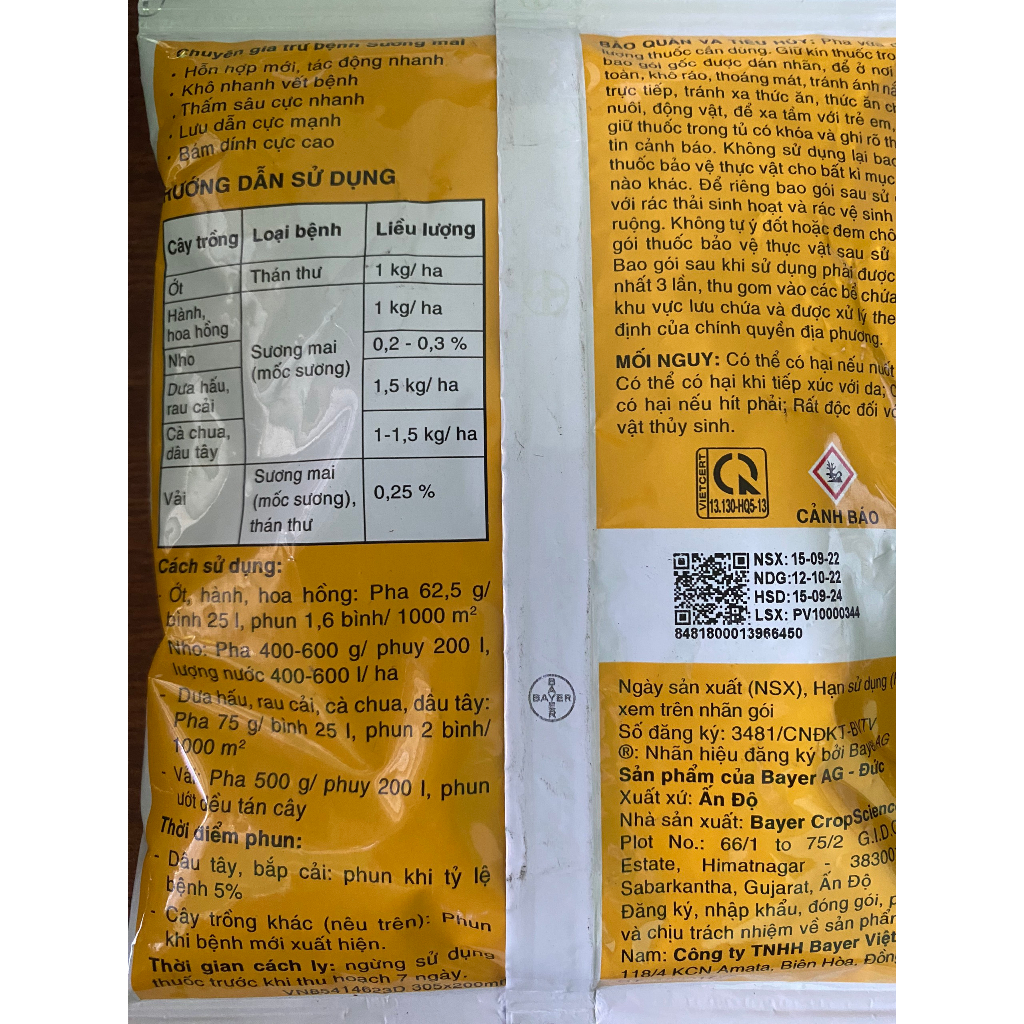 Thuốc trừ bệnh BUMP 650WP 100g