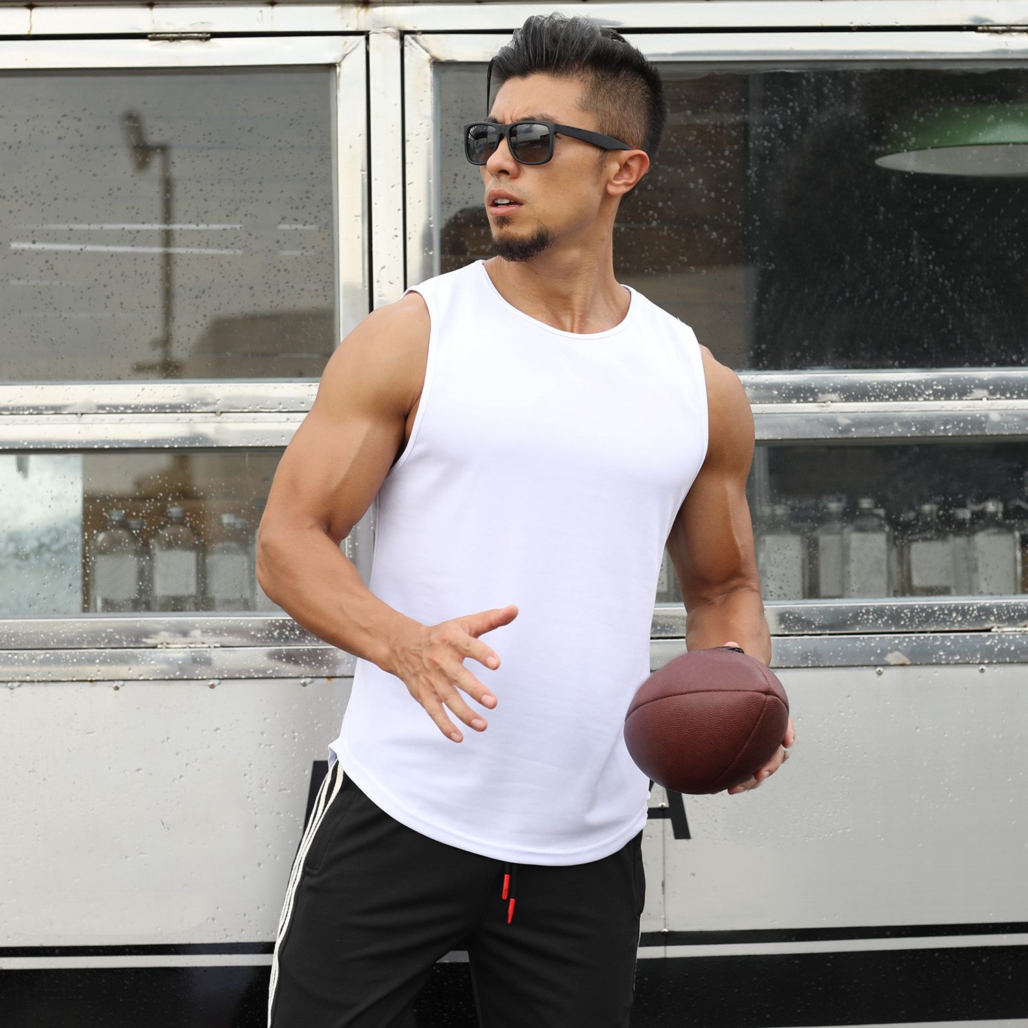 Marathon Quick-Drying Sports Vest Men's Sleeveless Running Training Basketball Loose Fitness Vest.