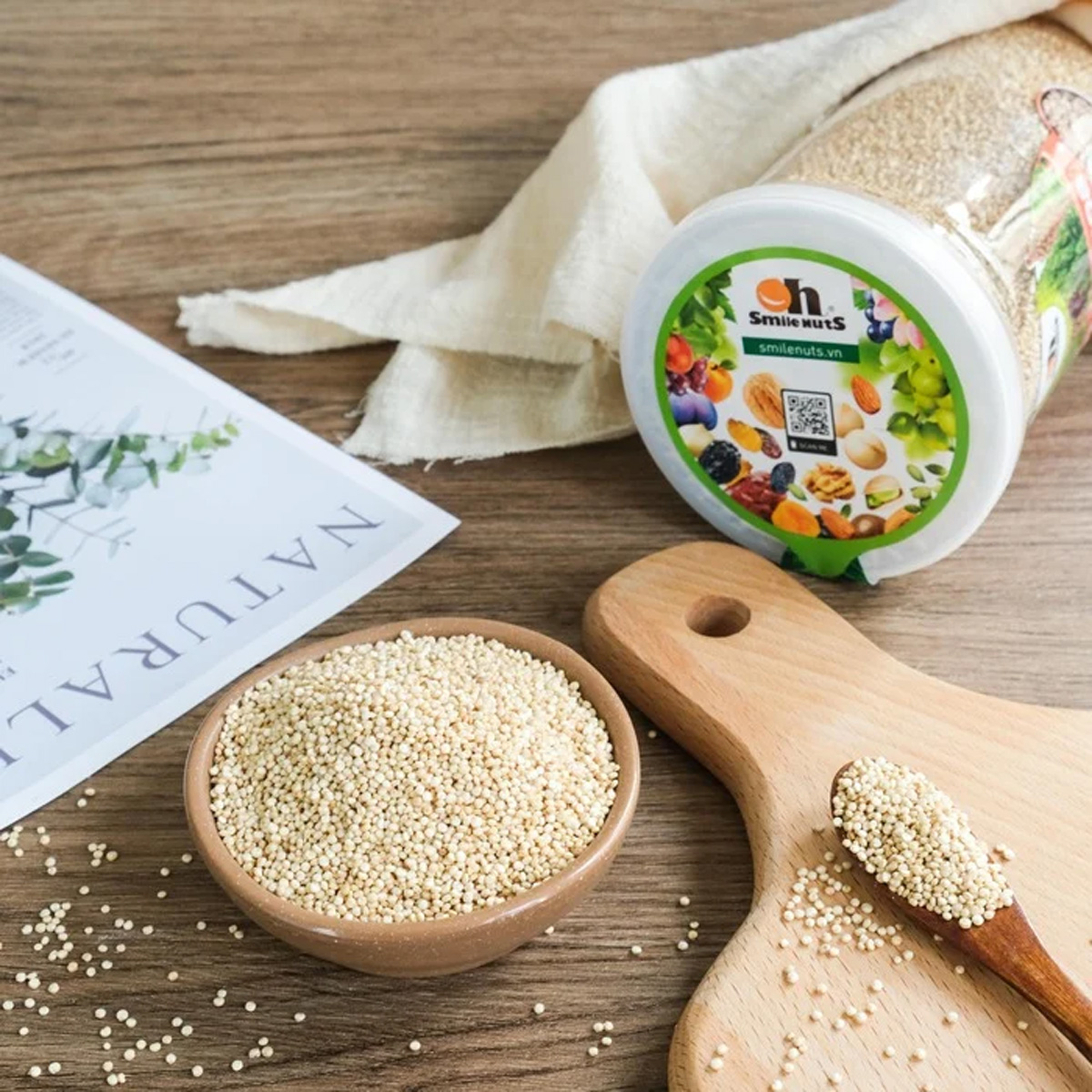 Hạt Quinoa (Diêm Mạch) trắng hộp 600g