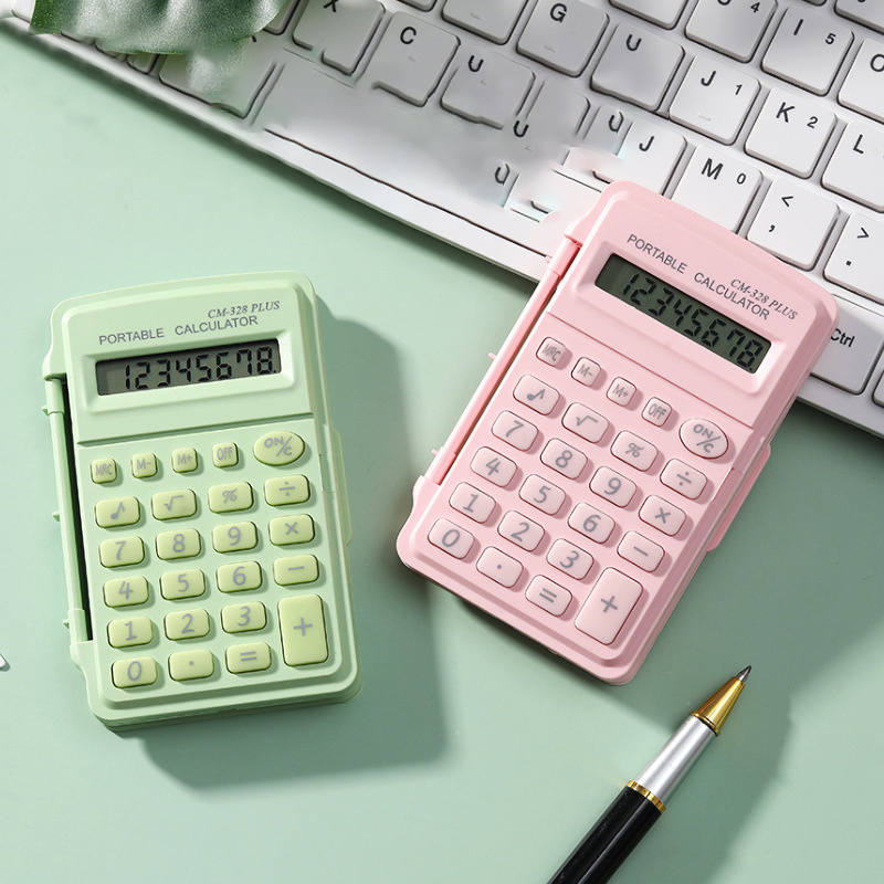 Mini Scientific Calculator High-value Student With Candy-colored Computer Small Portable Flip Calculator