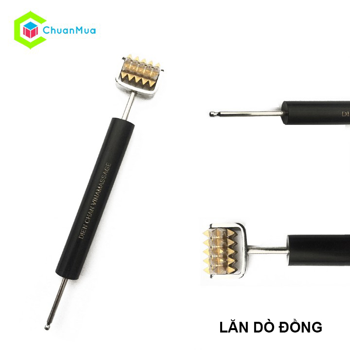 Cây Lăn Dò Đồng Láng Mát Xa - Dụng Cụ Diện Chẩn ( Phụ Kiện Masage Điện Chấn, Nhấn Lay Huyệt Mặt Cổ Tay Chân Toàn Thân ) ChuanMua GDA170