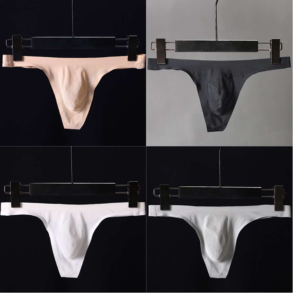 【specialthing】 Comfortable Stretchy T Back Briefs for Men in Apricot/Black/White/Gray 【Ready Stock】