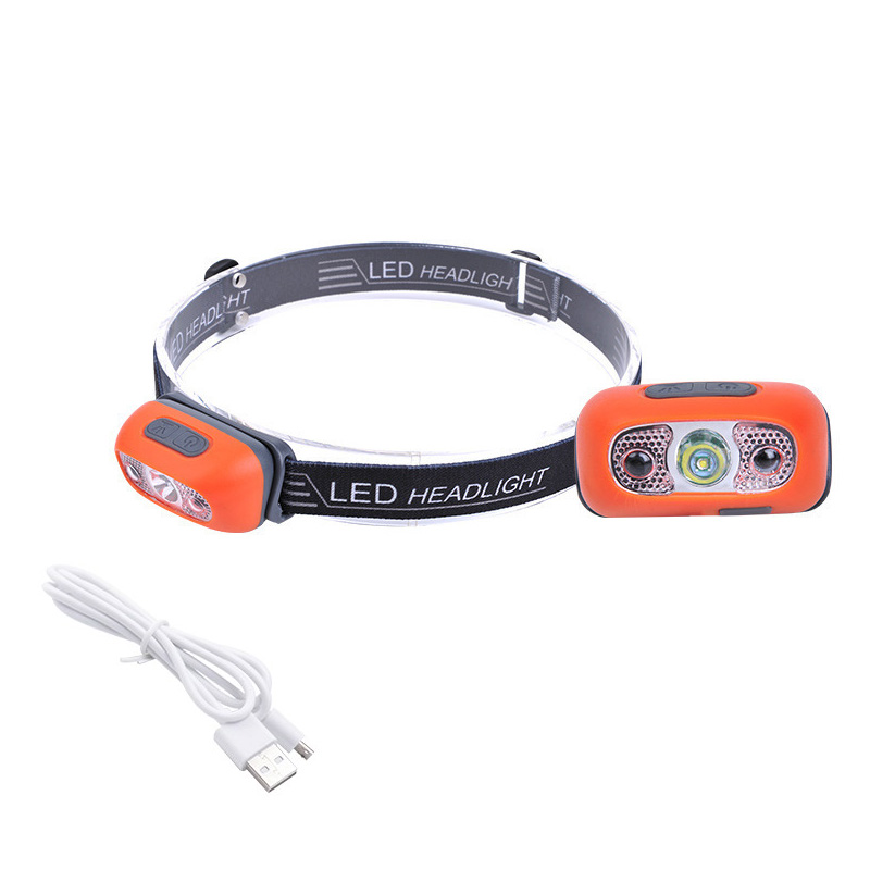 Mini Strong Induction LED Headlights USB Rechargeable Outdoor Waterproof Camping COB Flashlight Headlights