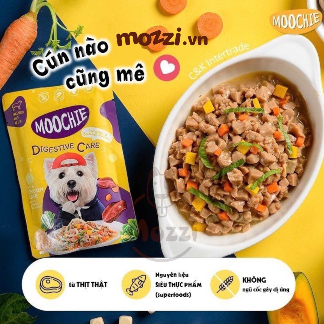 Pate Moochie gói 85gr cho chó