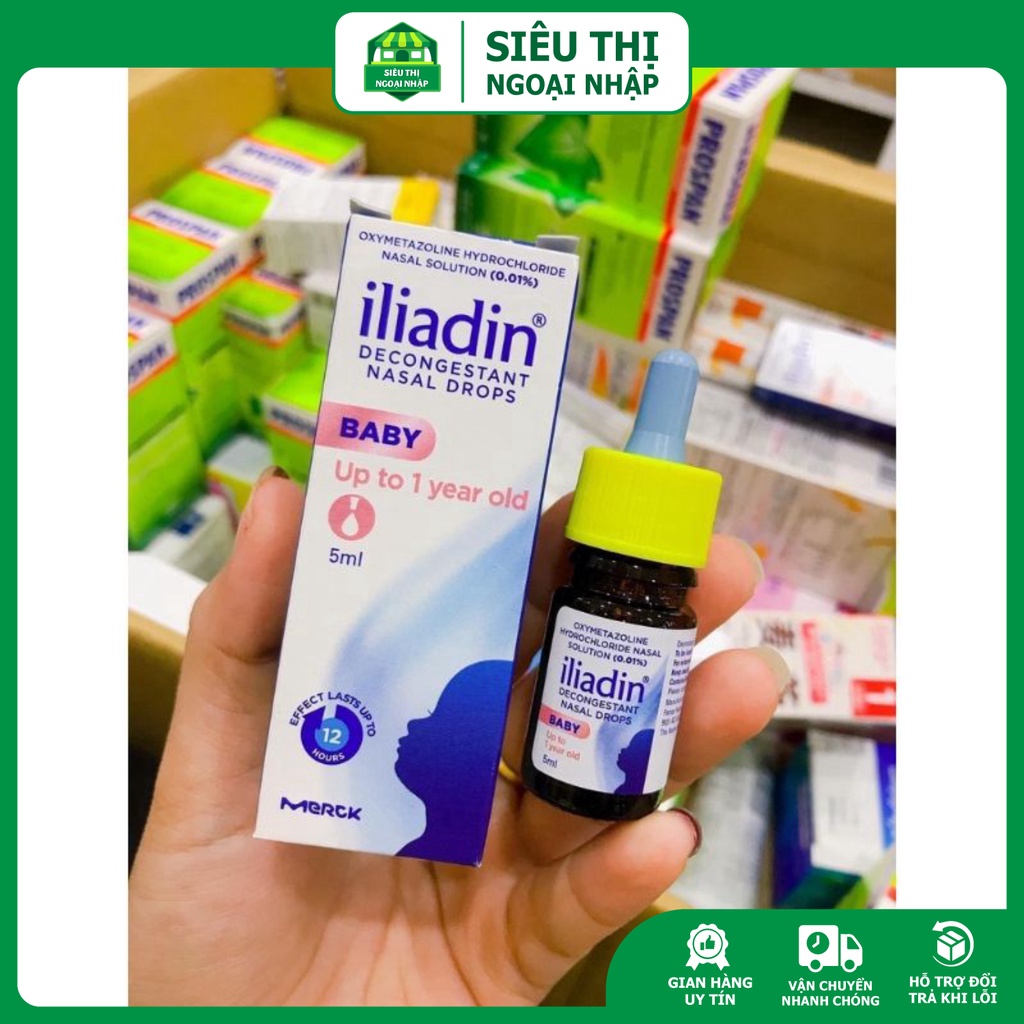Nhỏ mũi iliadin cho bé