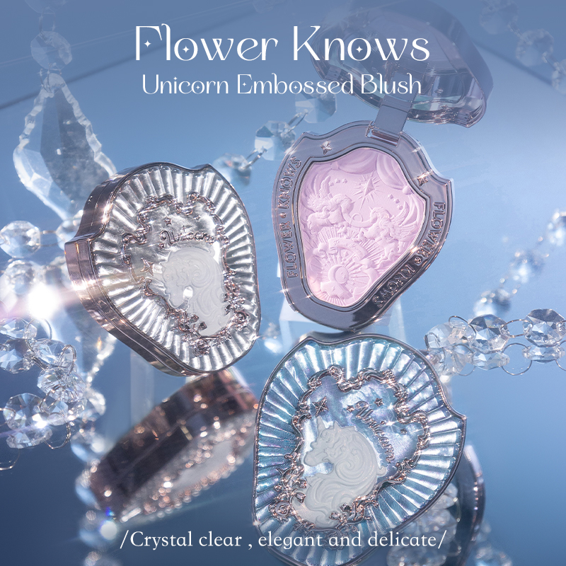 Flower Knows Unicorn Embossed Blush 6 Colors