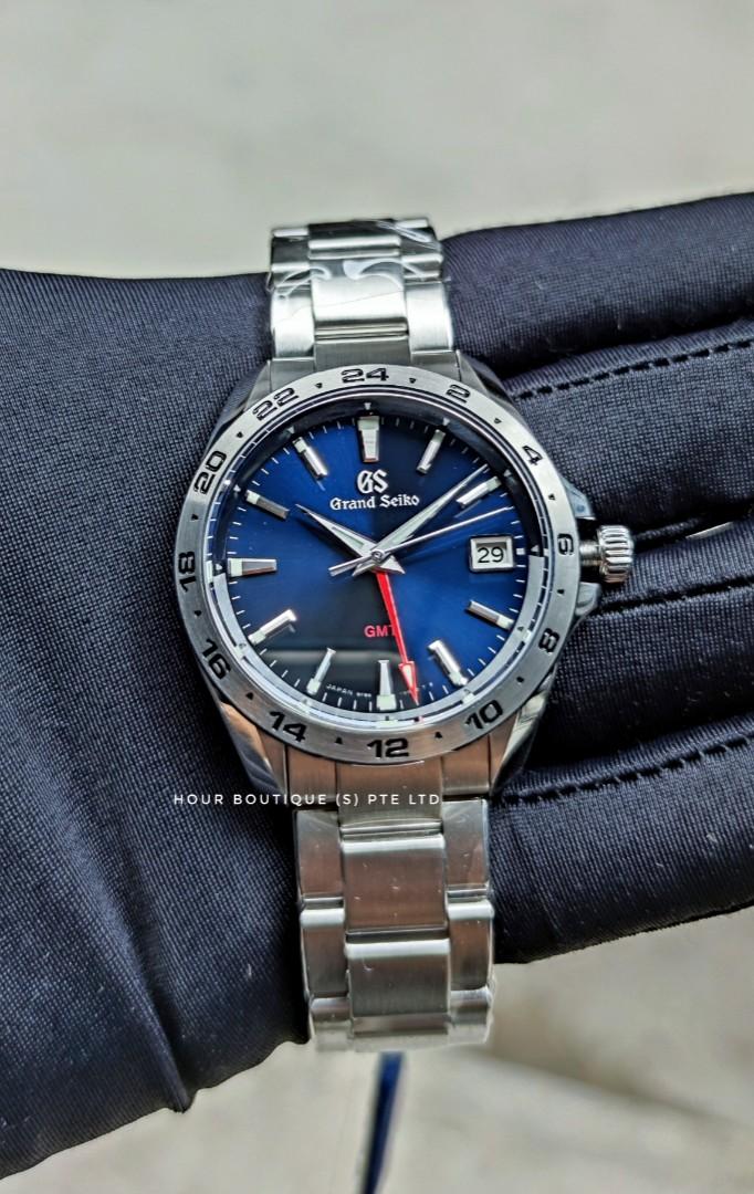 READY STOCK * Brand New Grand Seiko Blue Dial Quartz GMT Men's Casual Watch  SBGN005 | Lazada Singapore