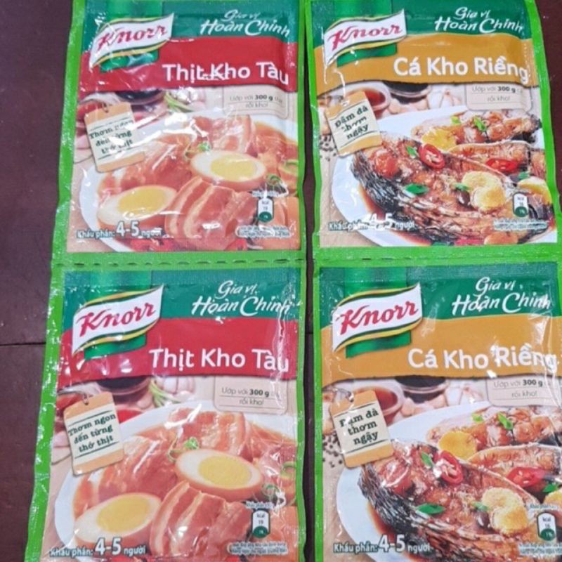Cá kho riềng-thit kho tàu knorr 28g date mới
