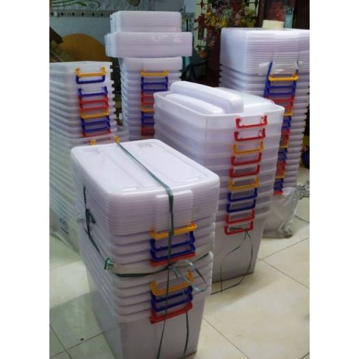 [Bao dày dặn] Thùng nhựa vuông đựng đồ đa năng 15 Lít