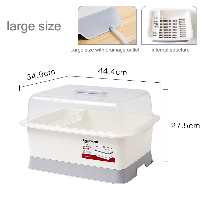 YONUO Covered drainage bowls, chopsticks, storage boxes, shelves, utensils, dishes, kitchen utensils, countertops, cabinets, minimalist plastic