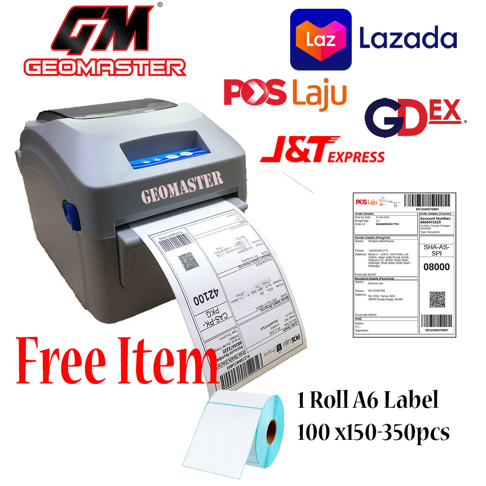 A6 Label Printer Airway Bill Printer , Barcode Printer , Label Printer Lazada