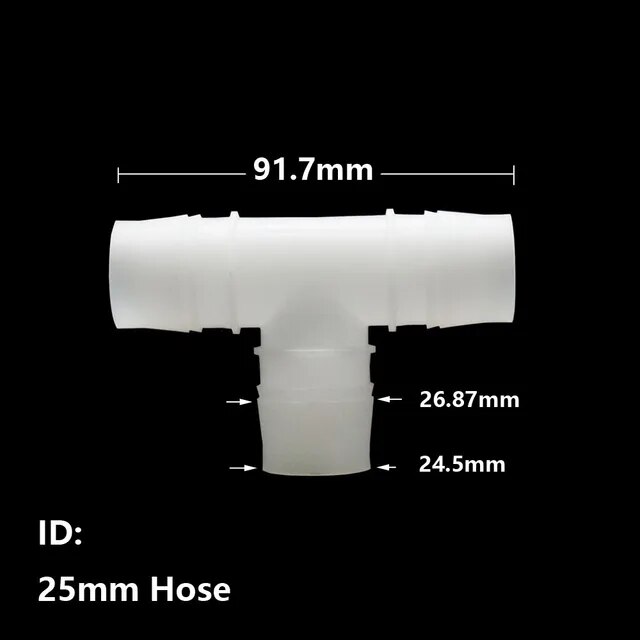 17/18/19/20/25mm Tee Connector Water Splitter Barb Garden Hose 3-Way Water Fittings Poultry Farming Greenhouse Irrigation System