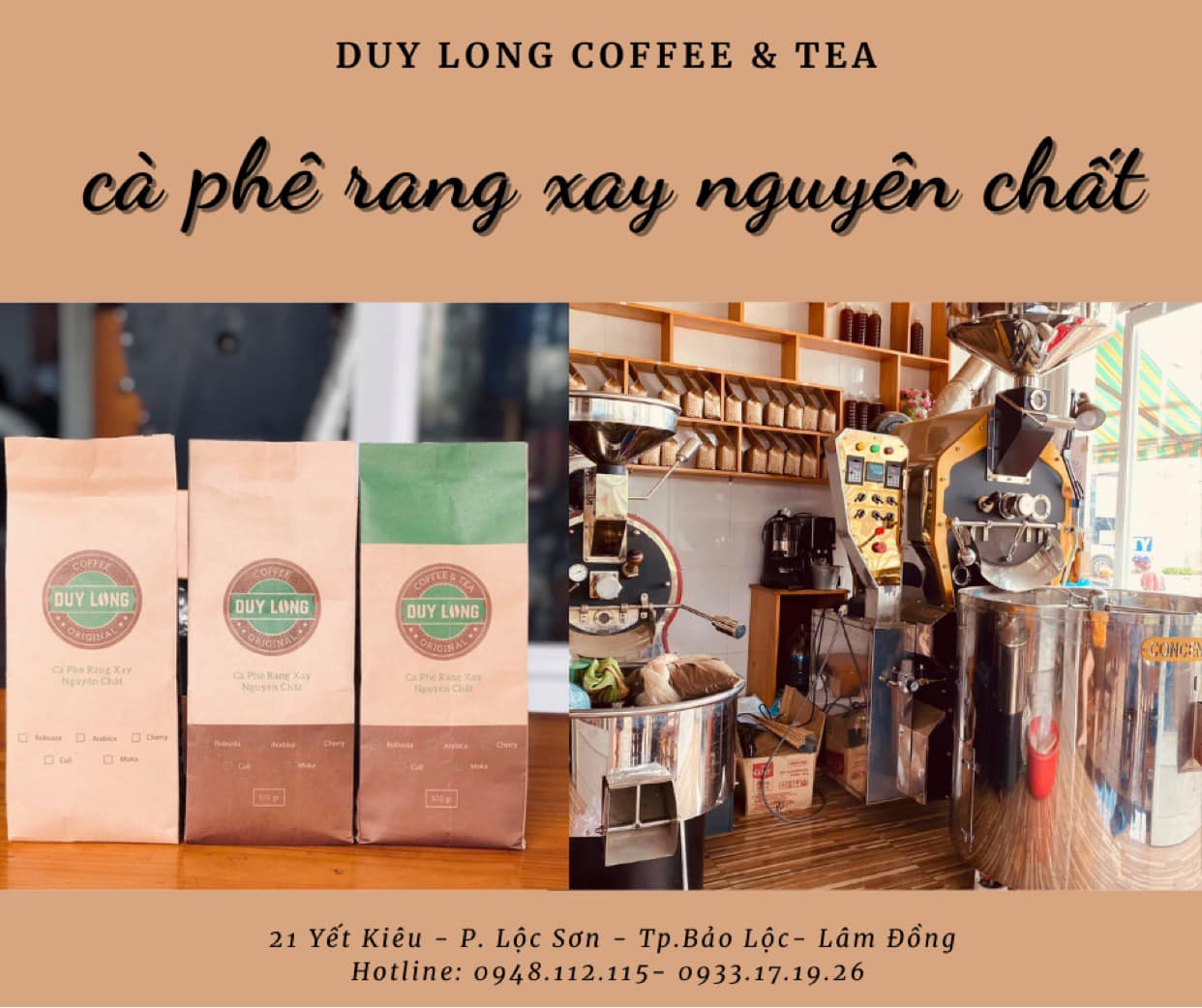 Cà phê Cherry  - Cafe Rang xay nguyên chất 100%