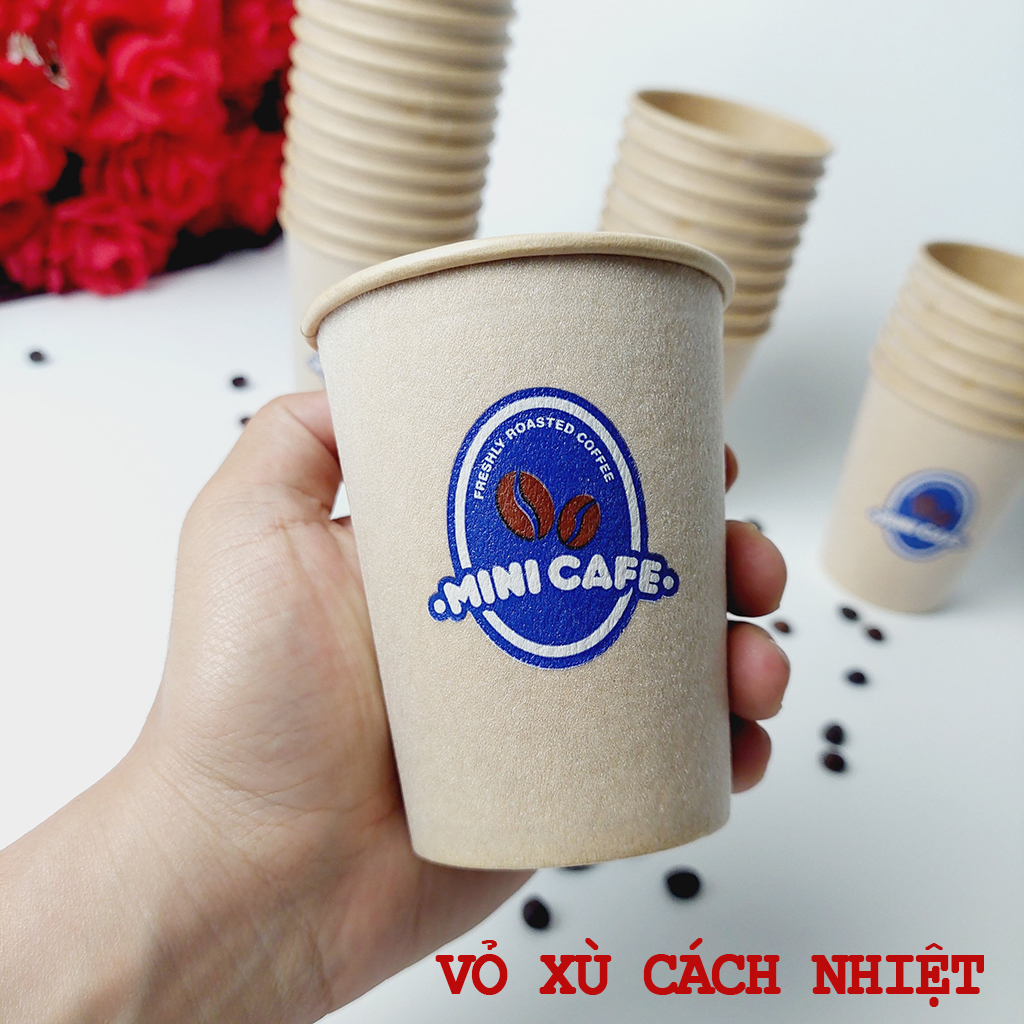 50 chiếc cốc giấy 240ml - 8oz mini cafe Ly giấy NHẬP KHẨU HÀN QUỐC