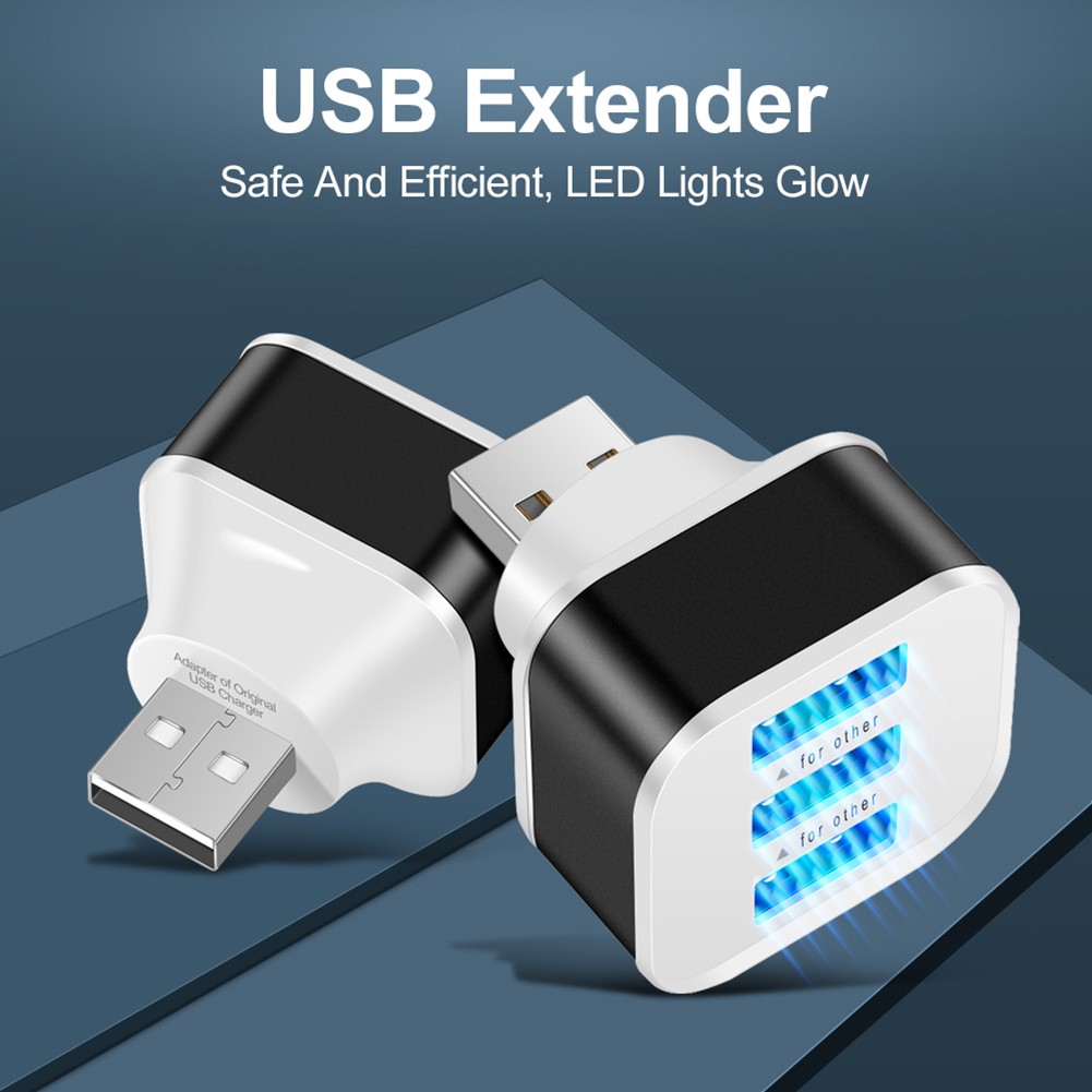 Multi Functional USB Adaptor with 3 Ports for Easy Connection and Charging