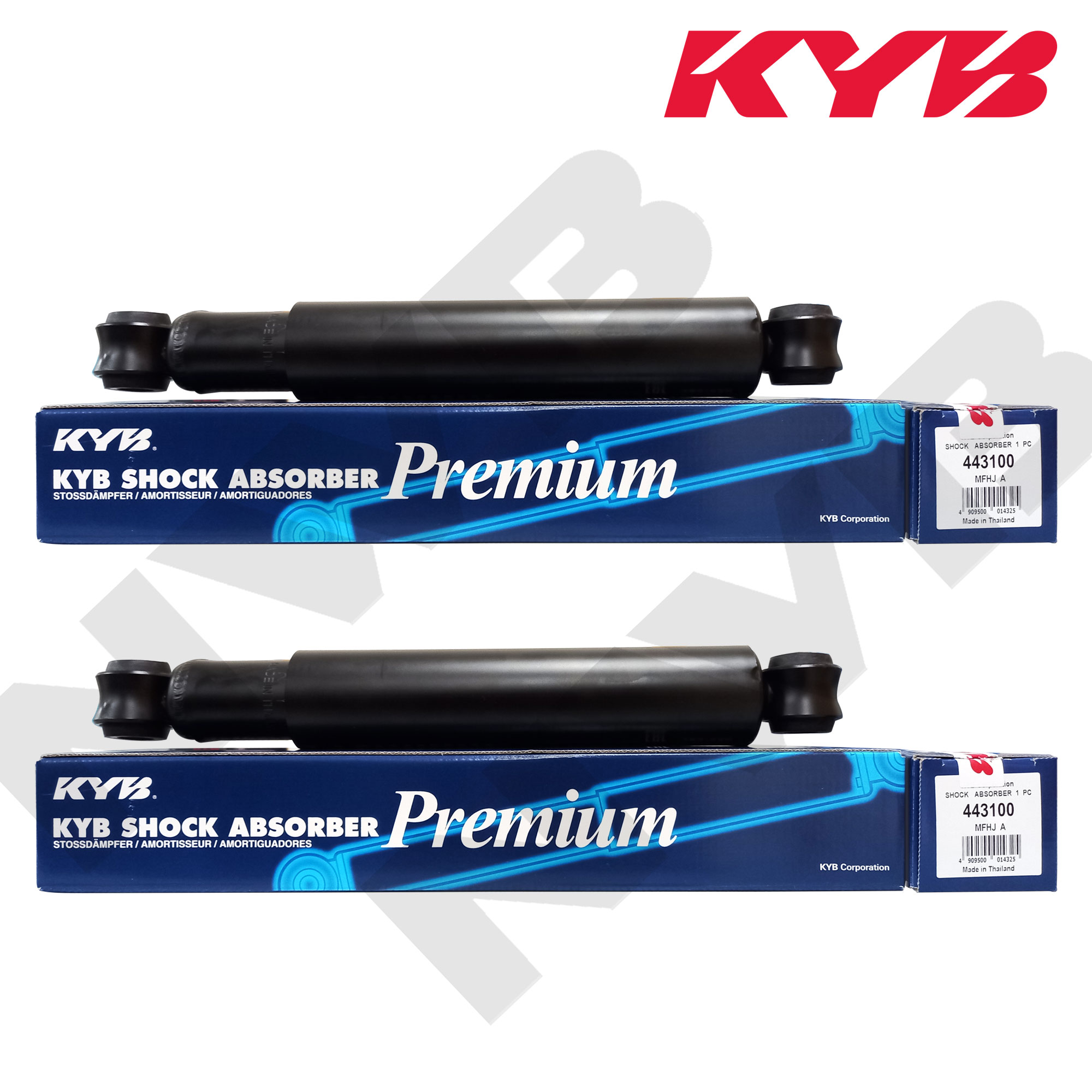 KYB 443100 Fluid Shock Absorber Rear for Adventure 20022017 Set of 2
