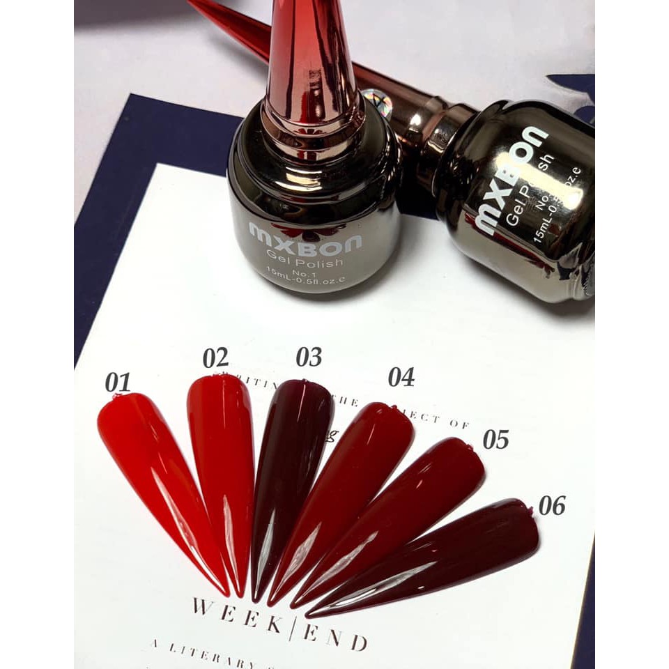 [CHÍNH HÃNG] Sơn Đỏ Mxbon đặc mướt - Chai 15ml - Loại 1
