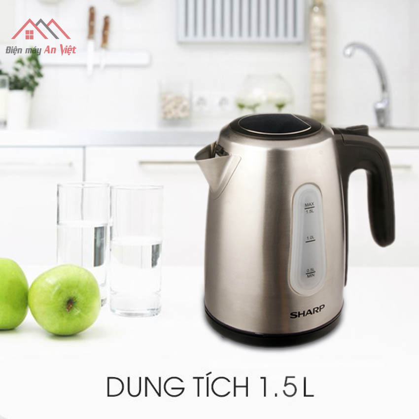Ấm siêu tốc 1.5 lít Sharp EKJ-15EVS-ST - Hàng Chính Hãng