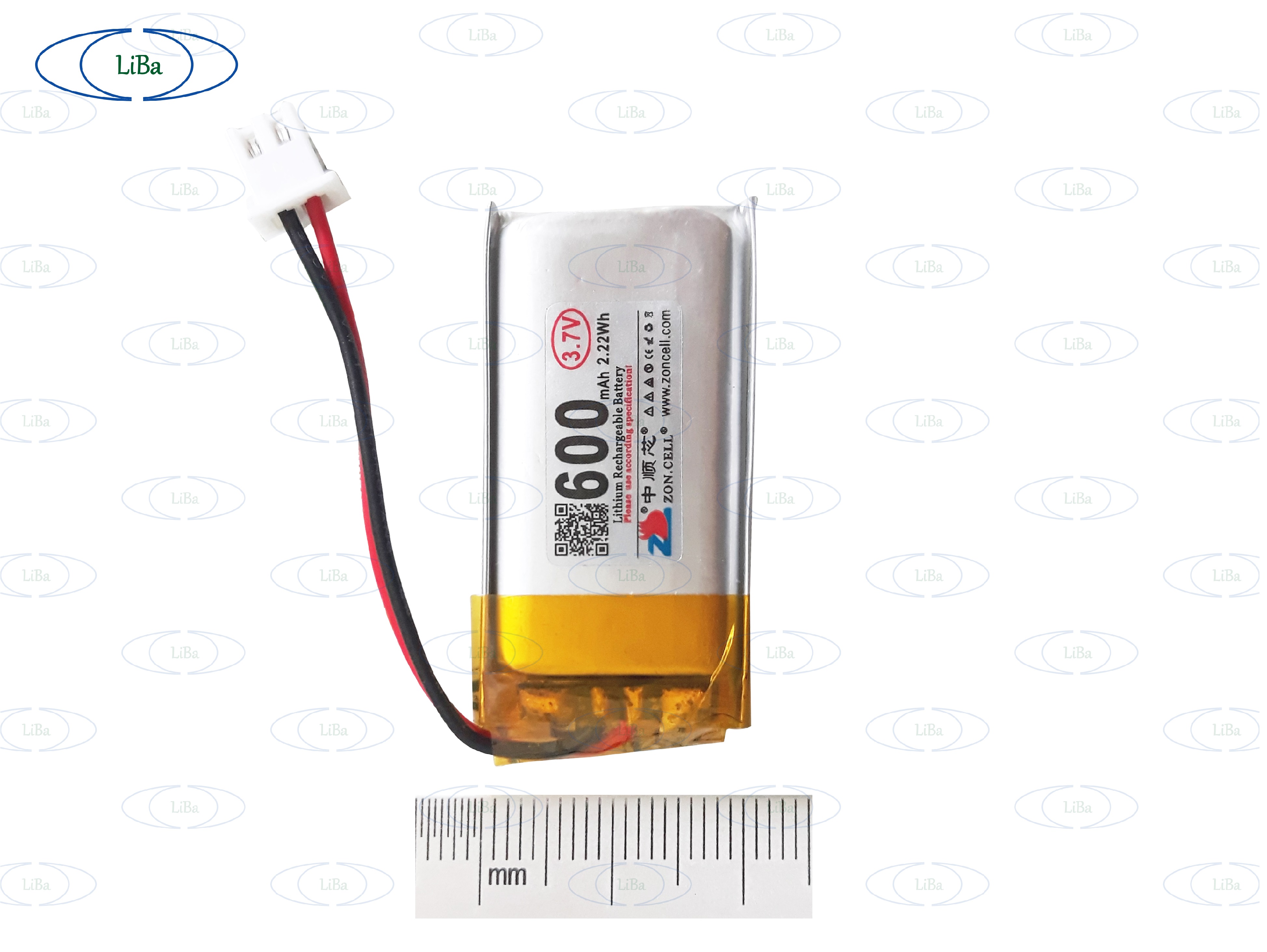 [HCM]Pin Lithium Polyme 3.7V 600mAh 5 x 20 x 40 mm _ LiBa