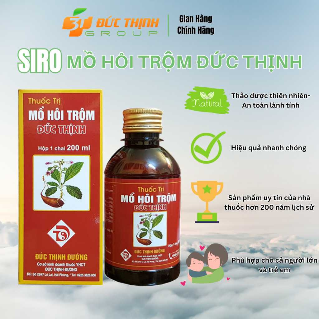 Combo 10 Chai Mồ hôi trộm Đức Thịnh, chai 200ml