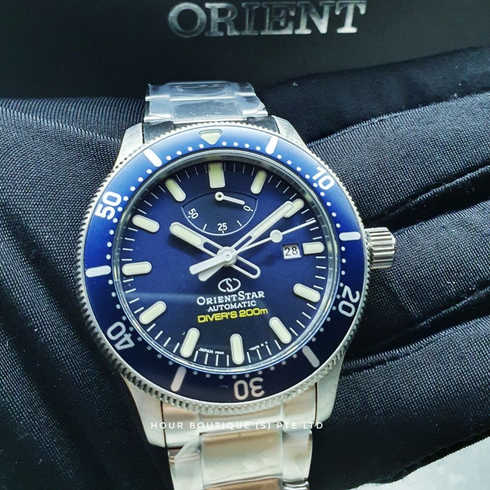 orient star blue dial