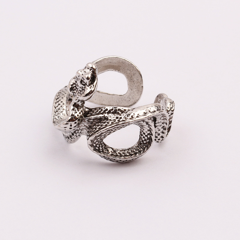 【Innovative designs】Gothic Retro Python Ring Diablo Punk Style Three ...