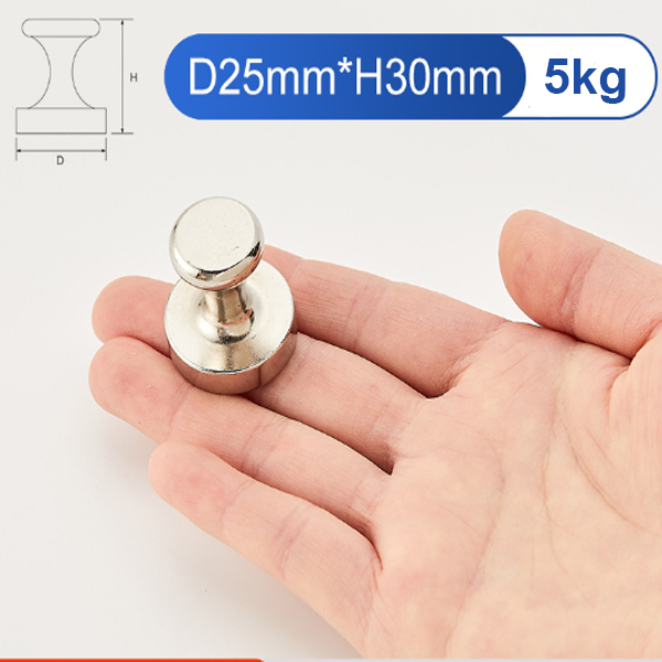 (1 Viên) Nam châm núm inox đính bảng, nam châm núm treo đồ