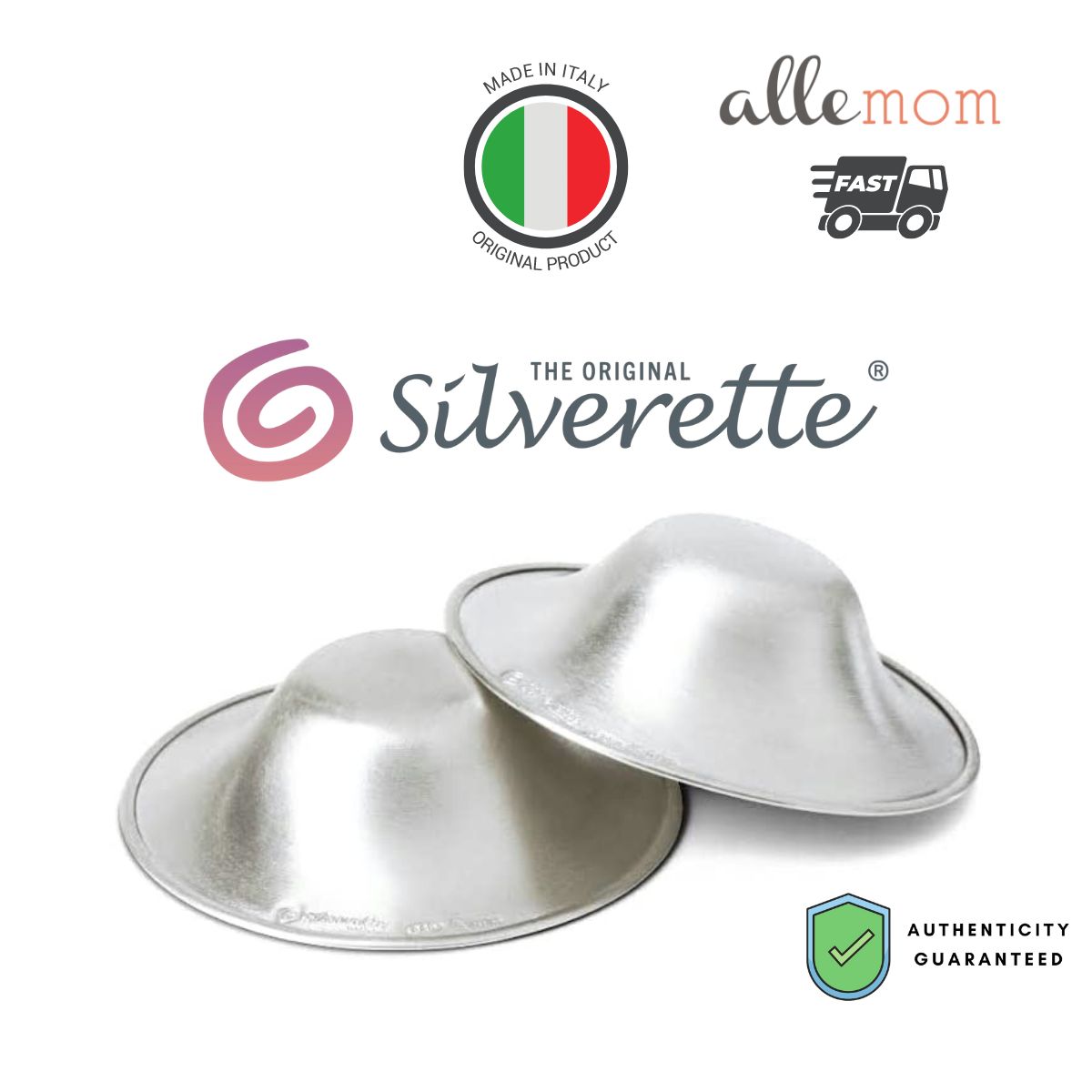 SILVERETTE® Silver Nursing Cups for Sore Nipples - 925 Silver - Regula –  Allemom