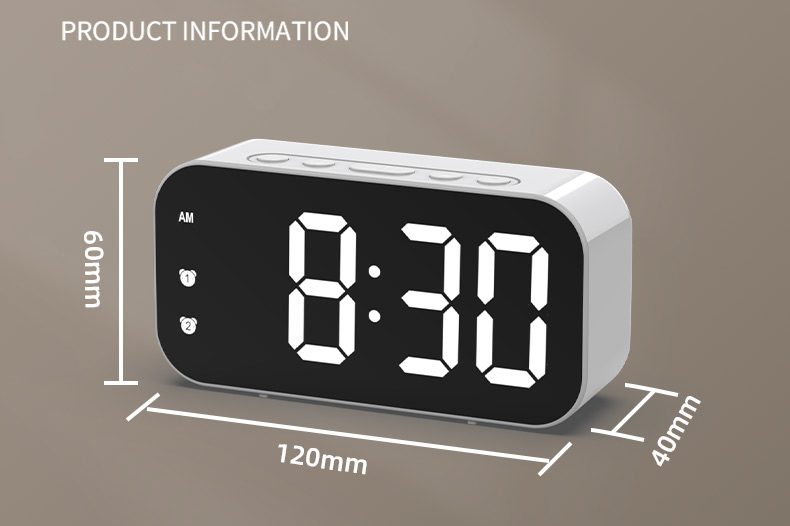 Simple LED electronic alarm clock clock student plug-in dual-purpose small alarm clock digital clock voice activated temperature clock