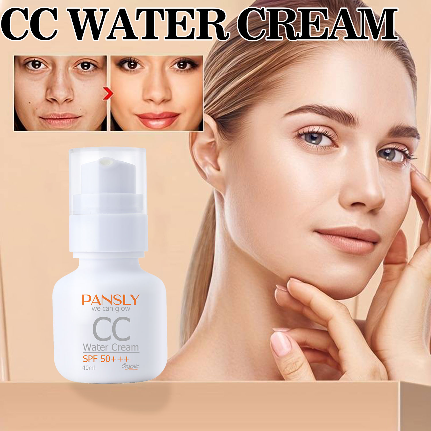Face Blocker 40ml Facial Sunscreen CC Cream SPF50+++ Solar Blocker For Face Body ...