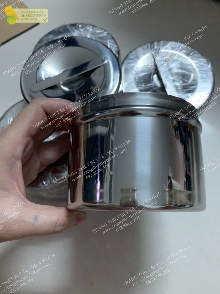 Hộp đựng bông gòn inox các size