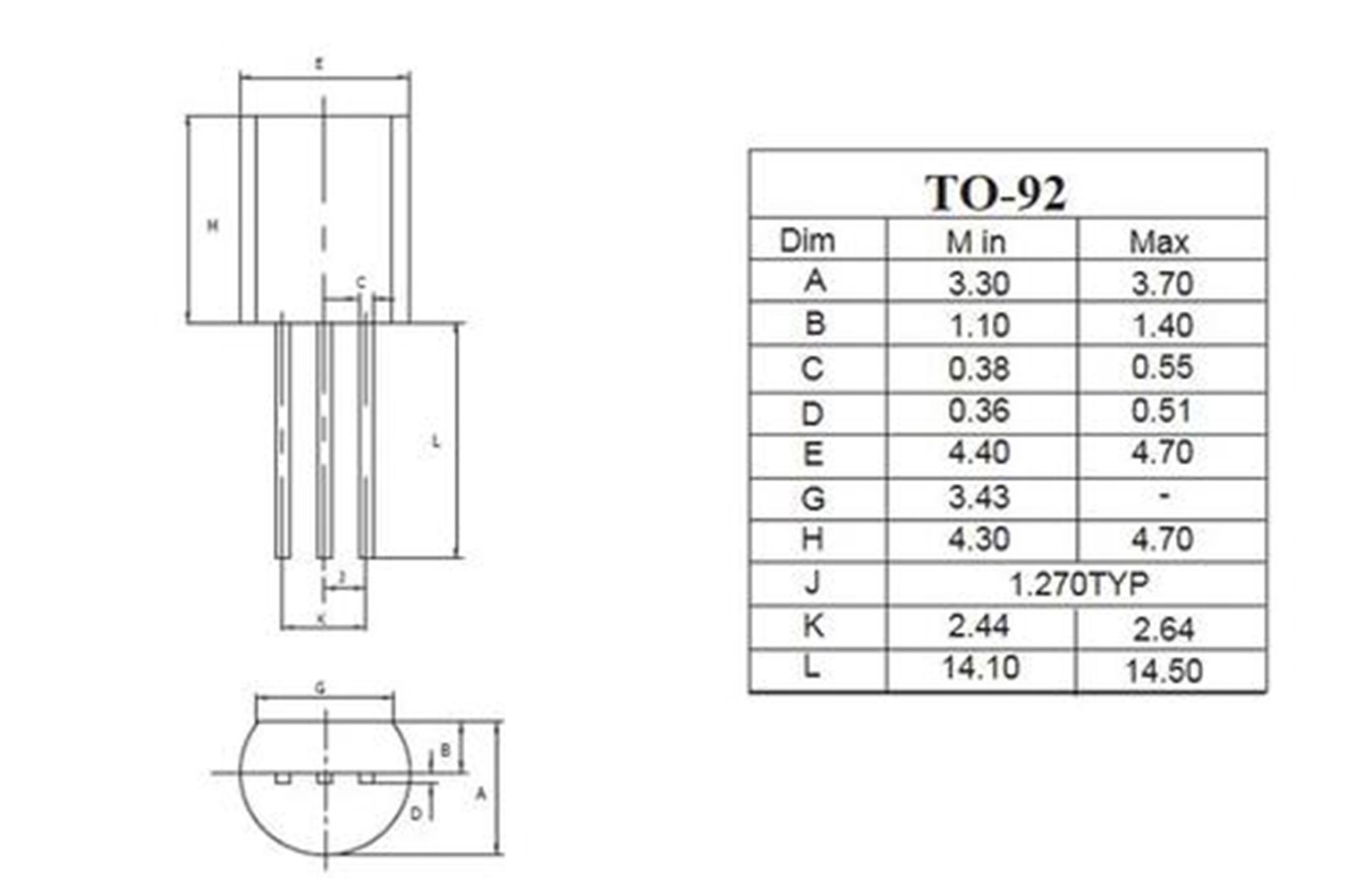 20PCS MCR100-6 0.8A/400V SCR TO-92 Transistors