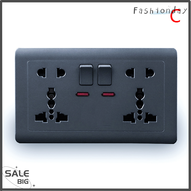 FD Legend Flash Sale EU Standard Usb Socket Gray Embedded Panel Wall Power Socket