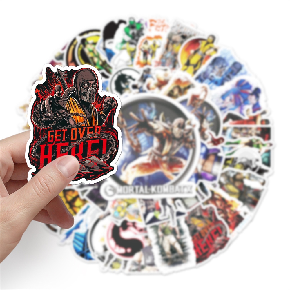 10/30/50PCS Mortal Kombat Graffiti Sticker Game Waterproof Sticker DIY Skateboard Water Cup Suitcase Sticker Wholesale