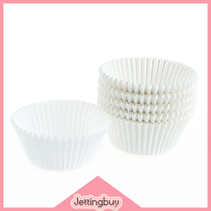 【Jettingbuy】 Flash Sale 100pcs white cupcake paper cases cupcake paper cups for bakeware cake tools