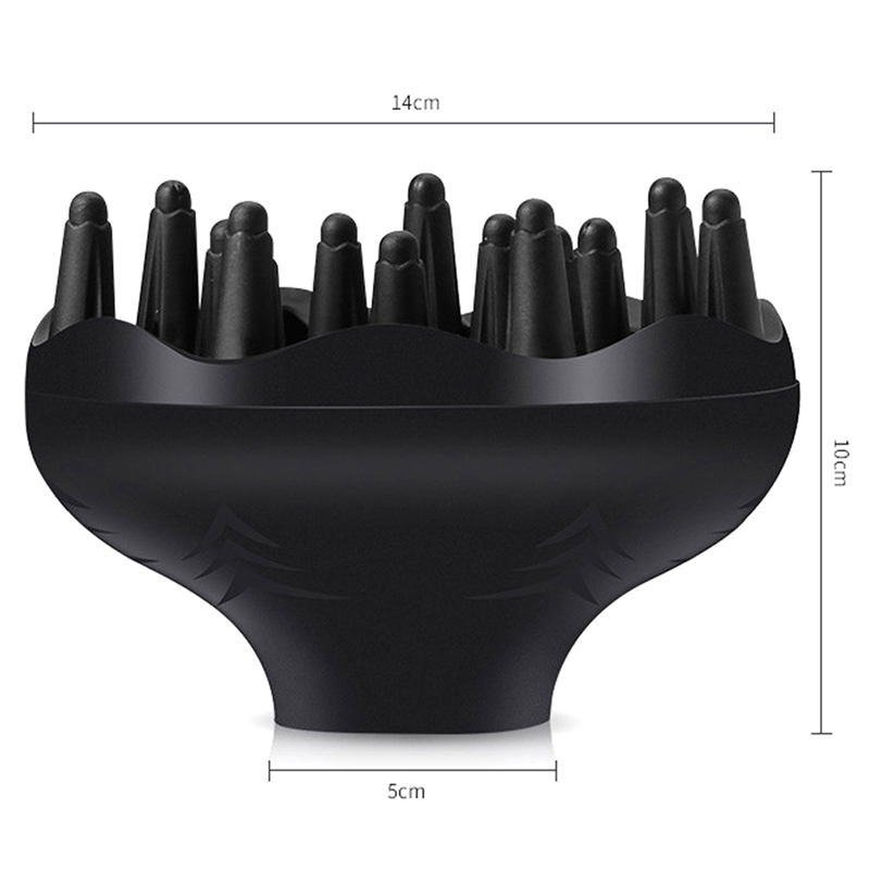 【Trending in Fashion】 1pc Hair Diffuser Professional Hair Styling Curl Dryer Diffuser Universal Hairdressing Blower Styling Salon Curly Tool Black.