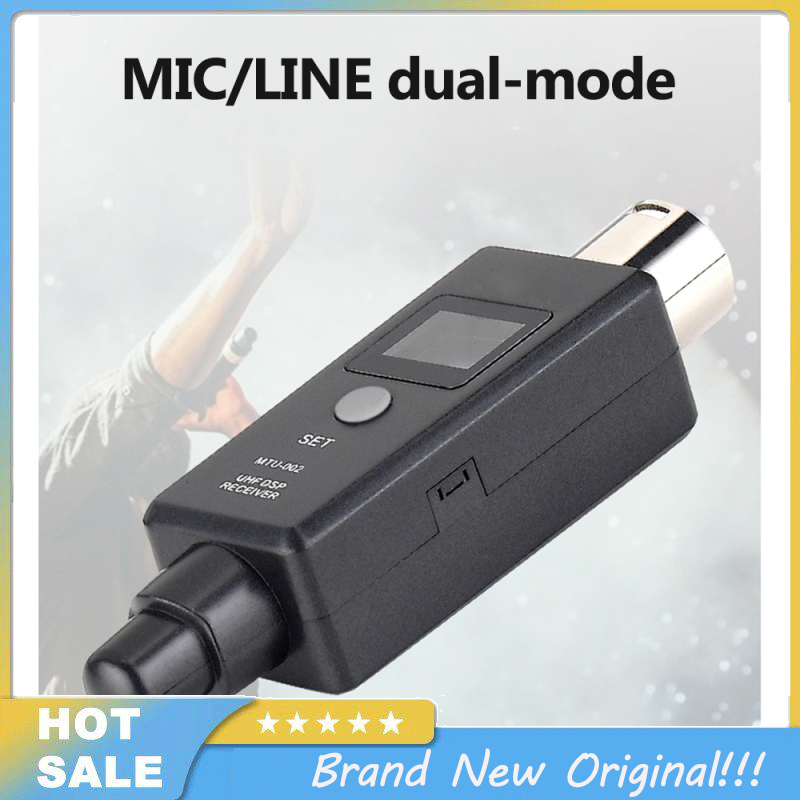 U3 Dynamic Microphone Wireless System PA System With Transmitter Receiver Plug-on Microphone Audio Mixer