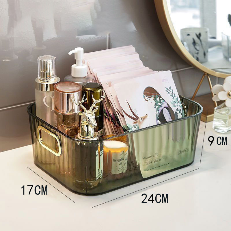 PET Desktop Cosmetics Storage Box Acrylic Storage Basket Snack Storage Tabletop Finishing